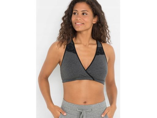 B.P.C biustonosz bustier do karmienia miękki antracytowy top ^36/38