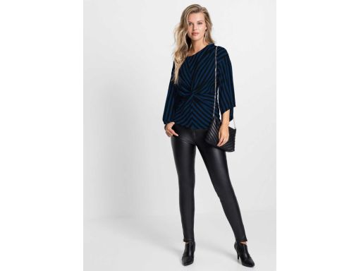 B.P.C bluzka czarno-granatowa w paski 32/34.