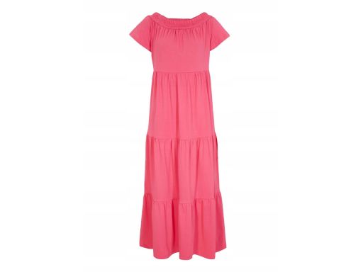 B.P.C różowa sukienka carmen z bawełny organicznej ^44/46