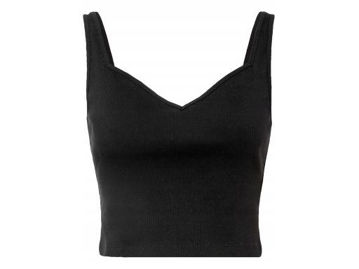 B.P.C krótki czarny top w prążek ^36/38