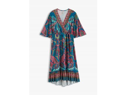 B.P.C sukienka asymetryczna kolorowa we wzory 36/38.