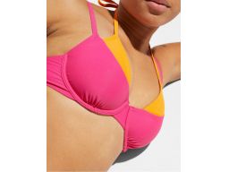 B.P.C bikini różowo-pomarańczowe z figami fikuśne ^48(95C)