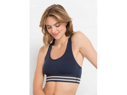 B.P.C biustonosz sportowy bustier bokserka granatowy 36/38