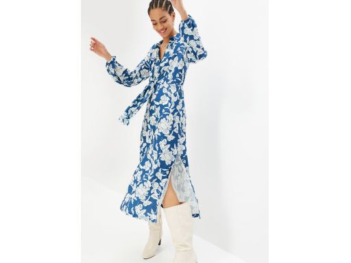 B.P.C długa sukienka niebieska w kwiaty ^36/38