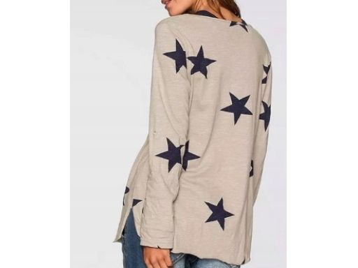 B.P.C szara bluzka w gwiazdki bawełna 44/46