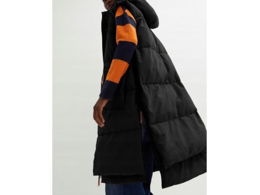 B.P.C długa czarna kamizelka bezrękawnik pikowany ^46