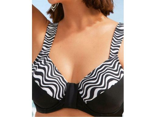 B.P.C bikini minimizer czarny wzór zebry z figami 44 (85D).