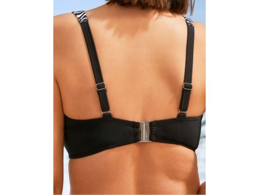 B.P.C bikini minimizer czarny wzór zebry z figami 44 (85D).