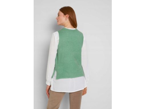 B.P.C kamizelka dzianinowa zielone sweter bez rękawów ^36/38