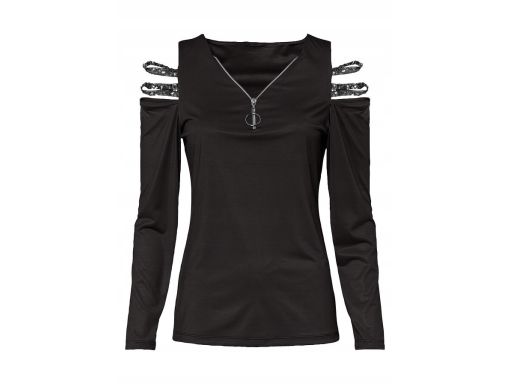 B.P.C bluzka odkryte ramiona czarna 40/42.