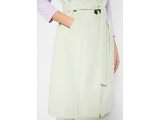 B.P.C długa kamizelka flauszowa pistacjowa ^46