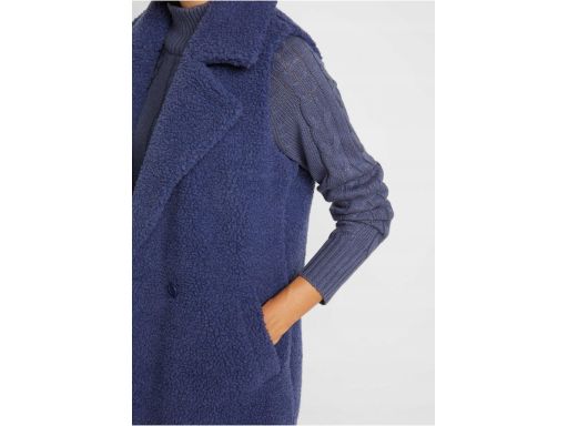 B.P.C kamizelka płaszcz bez rękawów boucle granatowa ^44