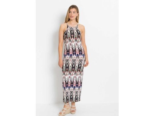B.P.C sukienka długa z wiskozy we wzory 40/42.