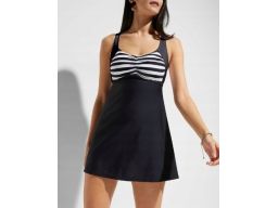 B.P.C top tankini czarno-białe w paski r.40