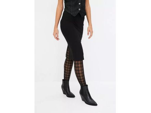 B.P.C rajstopy 30den czarne w pepitkę r.48/50