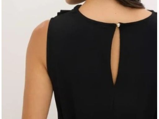 B.P.C czarna sukienka trykotowa z lejącym dekoltem ^48/50