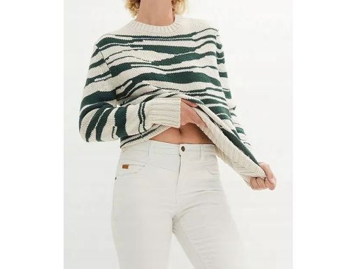 B.P.C spodnie damskie sztruksowe śmietankowe 40.