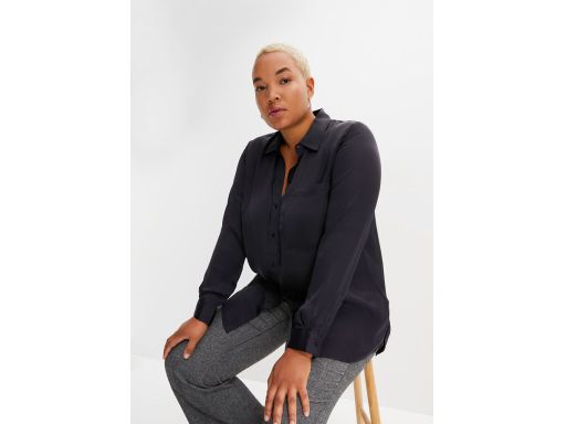 B.P.C satynowa koszula czarna długa 38