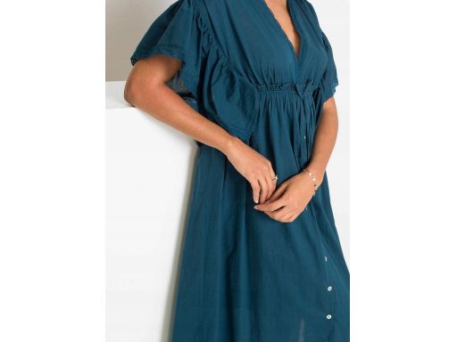 B.P.C sukienka morska z koronką długa r.40