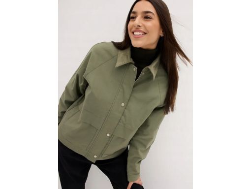 B.P.C kurtka khaki z kołnierzykiem sztruksowym ^52