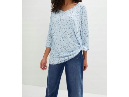B.P.C bluzka niebieska z wiązaniem wzory 36/38.