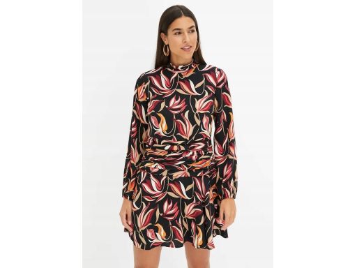 B.P.C sukienka mini z marszczeniem we wzory 40.