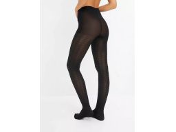 B.P.C rajstopy 50den czarne w pepitkę ^40/42, M