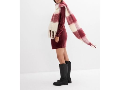 B.P.C ciążowa sukienka welurowa bordowa 44/46.