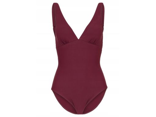 B.P.C kostium jednoczęściowy jagodowy z marszczeniami 38.