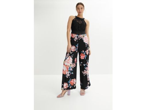 B.P.C kombinezon z koronką i kwiecistym nadrukiem r.42