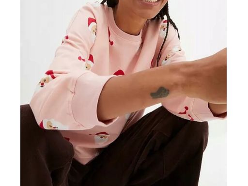 B.P.C bluza świąteczna różowa w mikołaje 56/58.