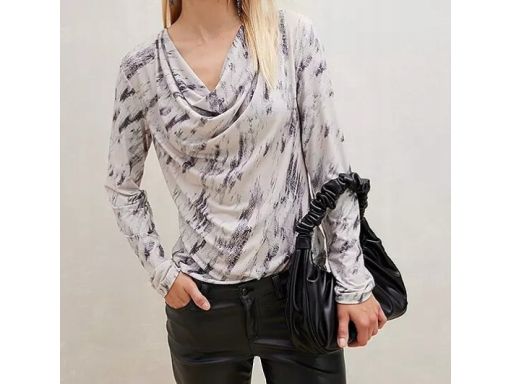 B.P.C bluzka wzorzysta z lejącym dekoltem r.36/38