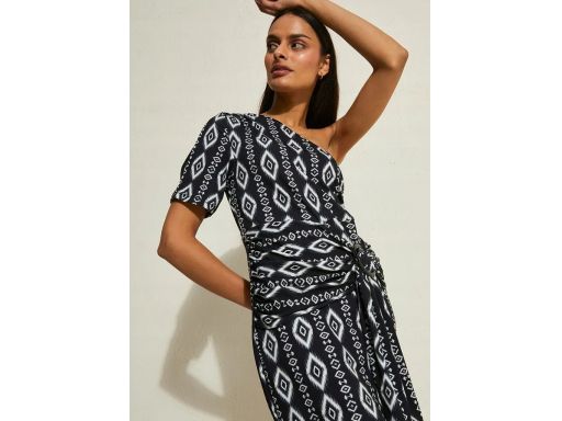 B.P.C asymetryczna sukienka we wzorki 40/42.