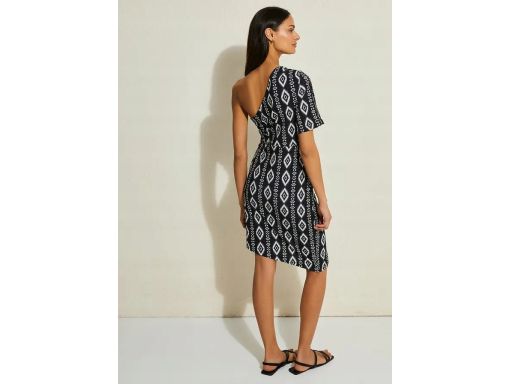 B.P.C asymetryczna sukienka we wzorki 40/42.