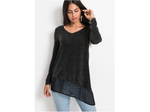 B.P.C bluzka asymetryczna połyskująca r.32/34