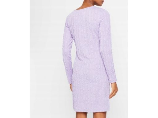 B.P.C liliowa sukienka marszczona 44/46.