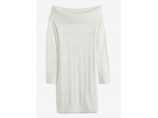 B.P.C śmietankowa sukienka dzianinowa carmen 48/50.