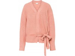 B.P.C sweter kopertowy wiązany pudrowy róż r.44/46