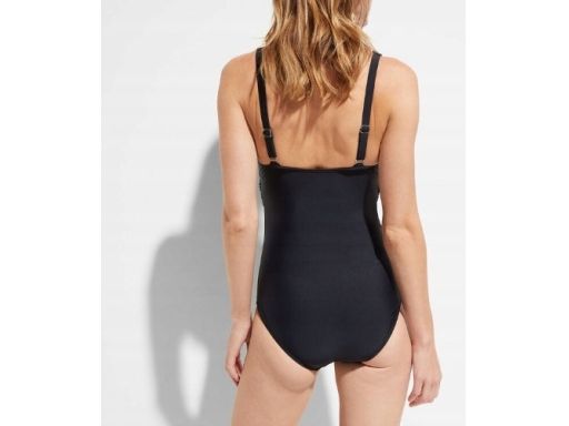 B.P.C czarny kostium kąpielowy z klamrą r.48