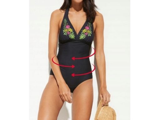 B.P.C kostium jednoczęściowy czarny modelujący miękki r.46