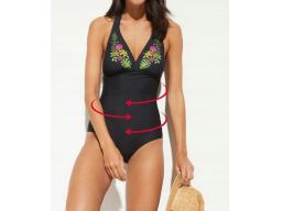 B.P.C kostium jednoczęściowy czarny modelujący miękki r.46