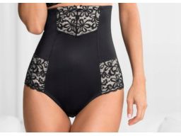 B.P.C majtki figi shape czarne z koronką wysoki stan ^50