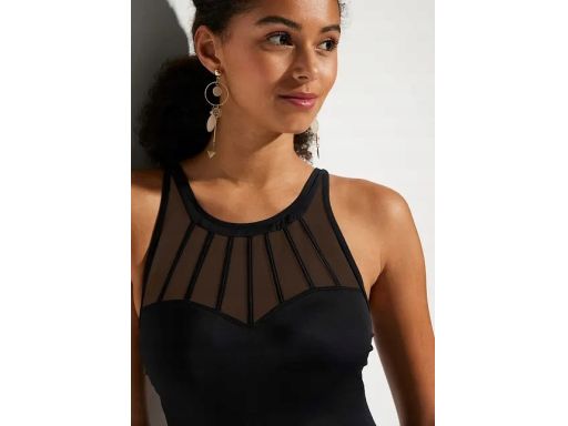 B.P.C. kostium kąpielowy modelujący czarny z siateczką r.38