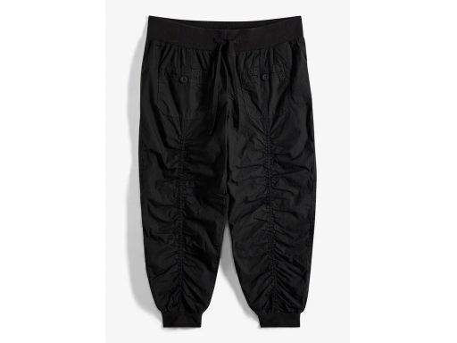 B.P.C spodnie rybaczki 3/4 czarne z marszczeniem r.56