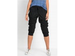 B.P.C spodnie rybaczki 3/4 czarne z marszczeniem r.56