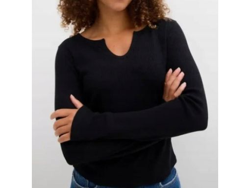 B.P.C czarna prążkowana bluzka bawełniana ^36/38