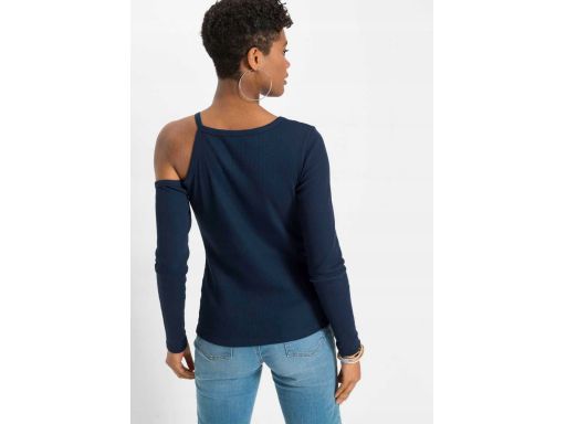 B.P.C bluzka prążkowana granatowa 44/46.