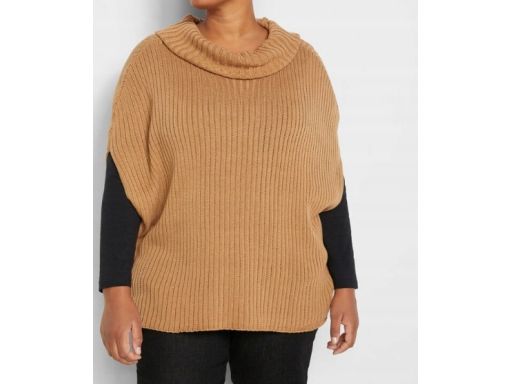 B.P.C dzianinowa kamizelka z golfem karmel ^48/50