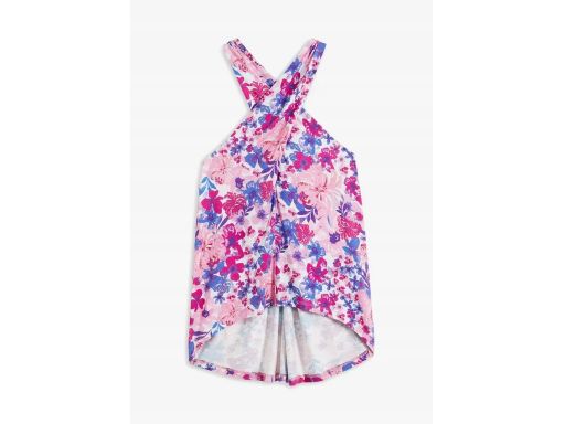 B.P.C top z dekoltem halter w drobne kwiatuszki 36/38.