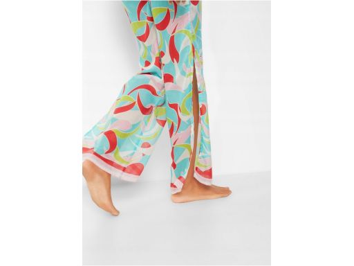 Kolorowe spodnie plażowe z rozcięciem 42.